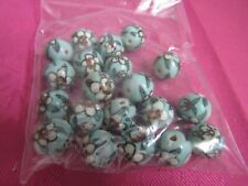 Bag of Murano Hand Painted Glass Beads 19/20 Beads Per Bag