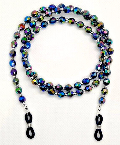 Black rainbow faceted glasses - black,