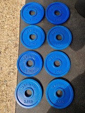 8x 2.5kg olimpic plates (20kg) weights for barbells