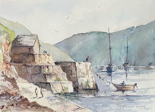 Stepped harbour wall original - harbour, wall,