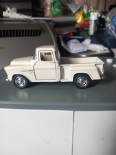 Kinsmart 1955 Chevy Stepside Pickup Truck With Pull Back And Go Wheels.