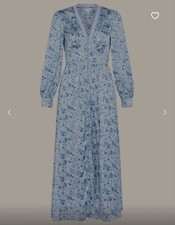 Monsoon Ditsy Tea Dress Blue