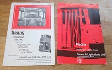 2 X Vintage Deans Seating For Passenger Vehicles Buses Bus Brochure Redro