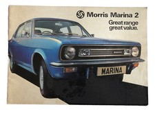 Morris Marina Car Brochure Saloon Coupe Estate GT  1.3 1.8 Original 1976