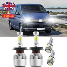 For Vw Transporter T2 T4 T5 4PC H4 501 LED High/Low/Side Headlight Bulbs White