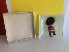 KENNETH TOWNSEND 1970s GLASS PIN DISH SIGHTS OF LONDON CHANCE Coldstream Guard