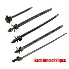 100x Car Line Cable Ties Zip