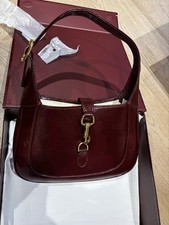 Jackie Shoulder Bag Small Burgundy Leather