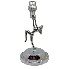 Chrome Art Deco Figural Nude
