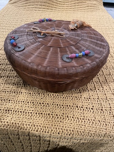Antique chinese sewing - antique, basket