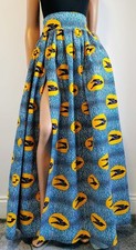 Handmade Unlined African Print Maxi/ Full - Length Skirt