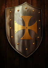 Medieval Shield with brass
