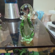 Vintage Seguso Murano Sommerso Art Glass Dog Drioli Perfume Bottle Figure Inkwel