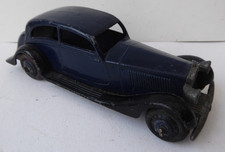 Early Dinky Toys 30b Rolls Royce Saloon Car Dark Blue w Black Chassis 1940s VG