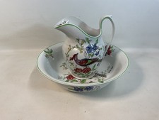 Copeland England Vintage Wash Basin and Jug Floral Design Decor