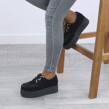 Womens ladies double stacked