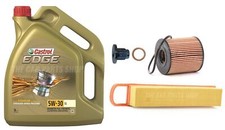 FOR MINI COOPER 1.6 PETROL 06-14 SERVICE KIT NEW OIL AIR FILTER & 5L CASTOL EDGE