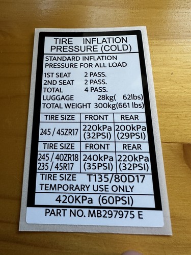 3000gt tyre decal - 3000gt,