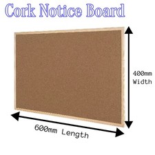 LARGE CORK BOARD WOODEN FRAMED