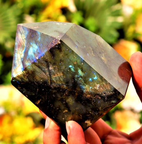 Large 90mm faceted natural - faceted,