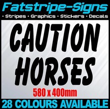 Caution horses stickers - caution,