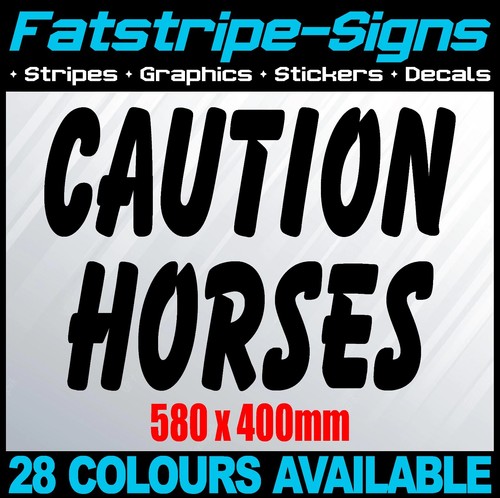Caution horses stickers - horses,