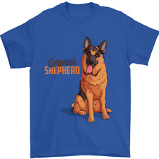 A German Shepherd Dog Illustration Mens T-Shirt 100% Cotton