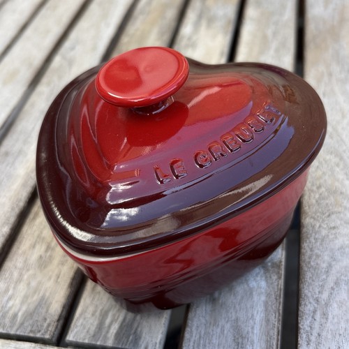 Creuset red heart - le, single