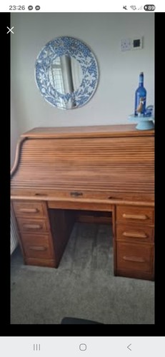 Roll top oak antique solid - oak,