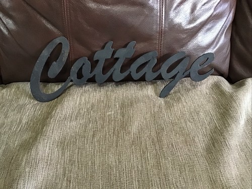 Cast iron plaque sign - cast,