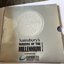 Complete Sainsburys Makers of the Millenium Medal Collection Book and Coins