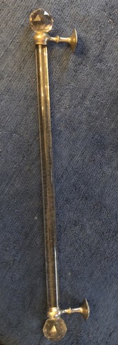Antique glass towel rail - antique,