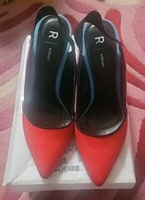 R Edition for La Redoute Red / Fuschia Pink Faux Suede High heel shoes Size 4