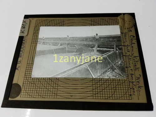 Historic magic lantern glass - lantern,