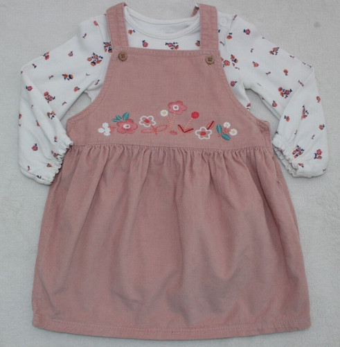 Pink cord dungaree - s,