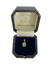Jelly Opal Pendant 375 9ct Yellow Gold Opal Cabochon Pendant