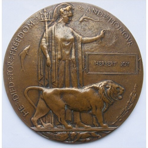 Ww1 death penny plaque herbert - plaque,
