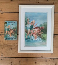 Vintage painting Peter & Jane Ladybird Key Reading Books 1960s Martin  Aitchison