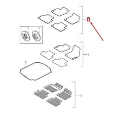 VOLVO C70 MK2 Textile Floor Mats Set LHD 39806210 NEW GENUINE