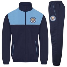 Manchester City Mens Tracksuit Jacket & Pants Set OFFICIAL Football Gift