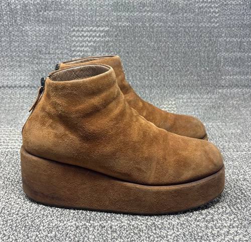 Marsell brown suede platform - brown,