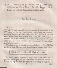 AN ANCIENT PIG OF LEAD LATELY