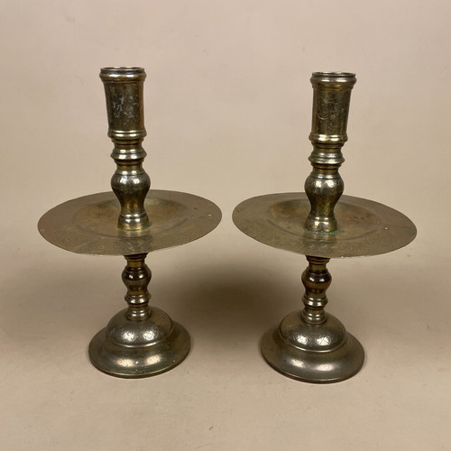Antique pair gold brass - antique,