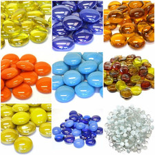 Decorative Round GLASS PEBBLES Stones Nuggets BEADS *Lots Quantities & COLOURS*