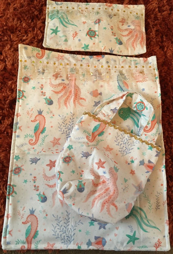 Dolls pram cot bedding - bedding, set