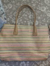 M&S Bag In Pretty Colours Straw Effect Look