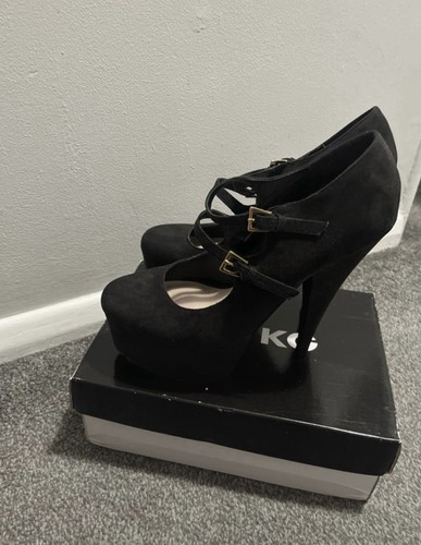 Miss black faux suede - black,