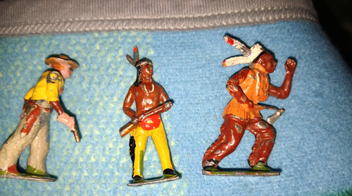 Vintage metal toy - vintage, cowboy