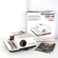 BRAUN Novamat 130 AF Slide Projector Vintage Boxed w/Instruction Manual - EHB