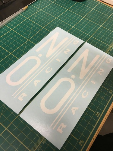 Racing sticker vinyl - x2, oz
